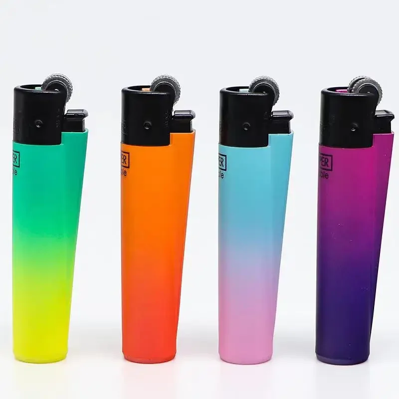 Clipper Spain Original Gasoline Lighter Grinding Wheel Flint Lighter Refillable Gas Rainbow Lighter Boxed Gadgets Cigarette Acce