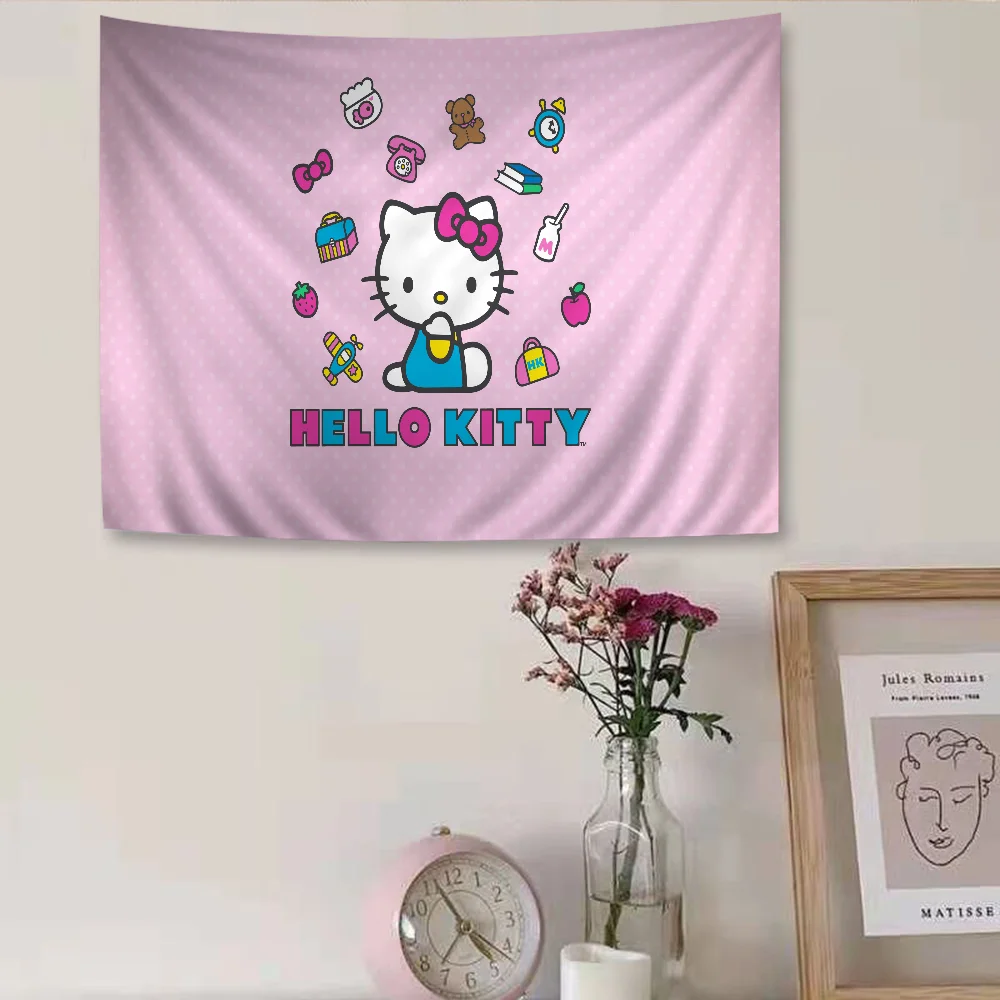 

Hello K-Kitty Chart Tapestry for Living Room Home Dorm Decor Art Home Decor