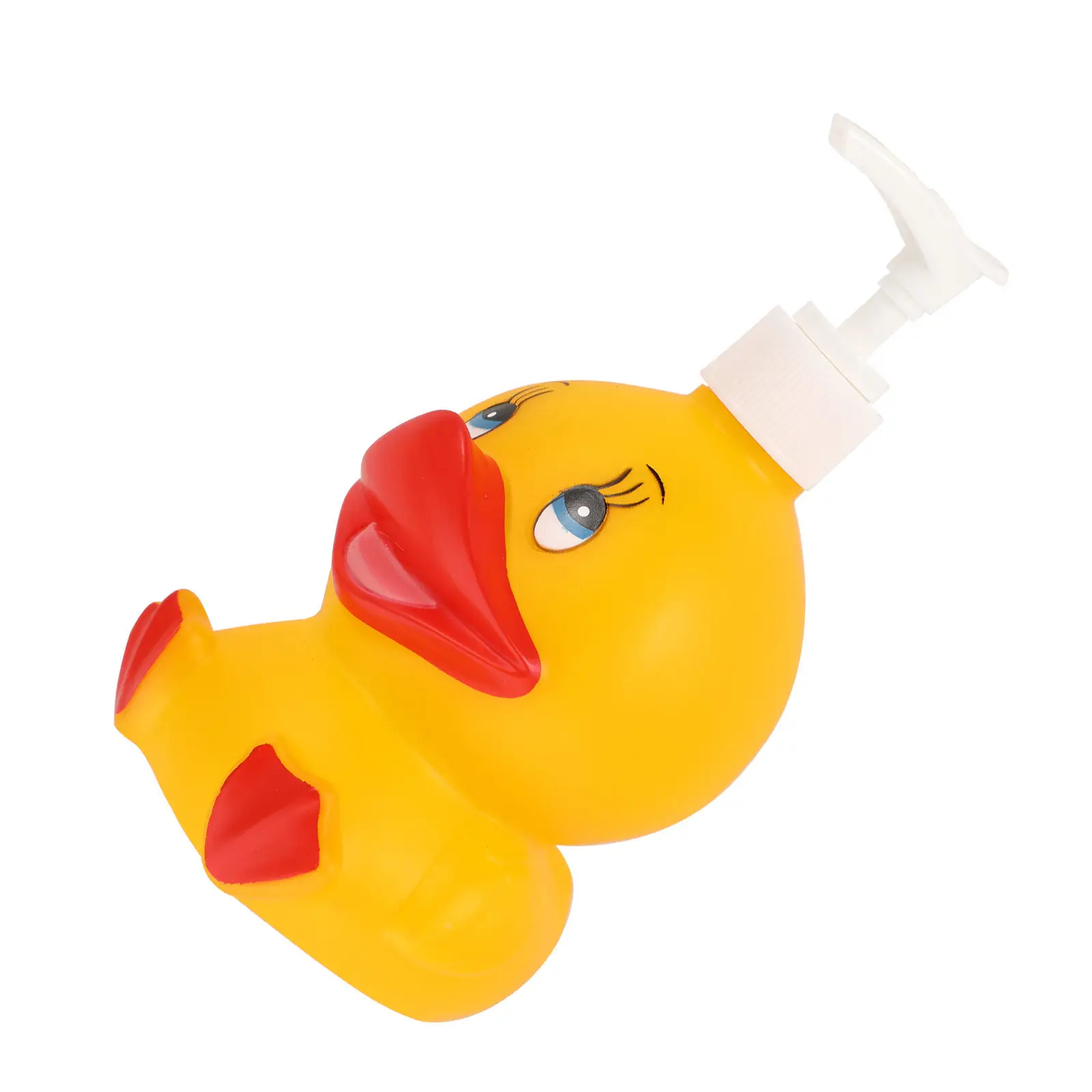 1Pcs Cute Duck Cartoon Pump Bottle Travel Size Refillable Lotion Dispenser for Shampoo Body Wash Hand Soap Camping Travel Use