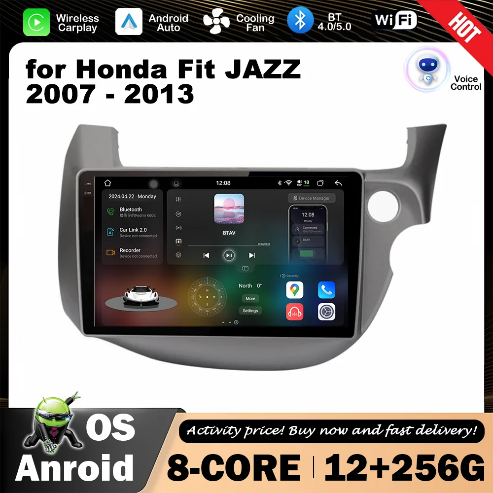 

LHD RHD 10 inch for Honda Fit JAZZ 2007 - 2013 Car Audio Radio Player Intelligent System GPS Navi Bluetooth WiFi DSP Stereo 4G