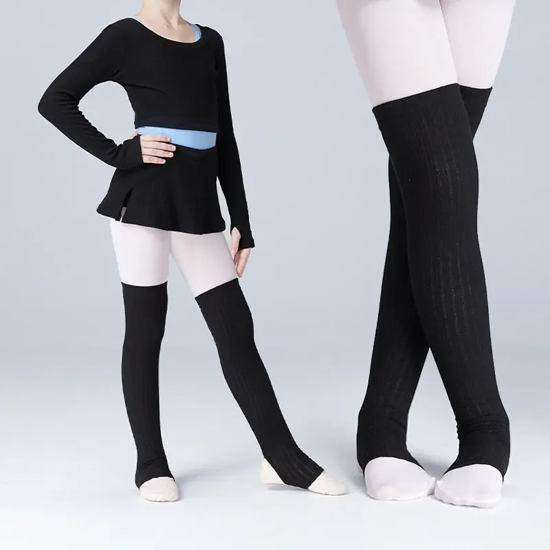 Girls Ballet Leg Warmers Kids Exercising Ballet Protector Socks Children Yoga Socks Gym Fitness Pilates Dance Ballet Accessory