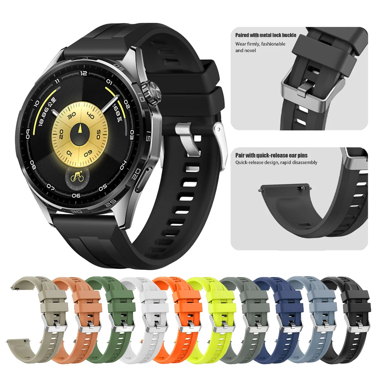 22Mm Silicone Strap… - image