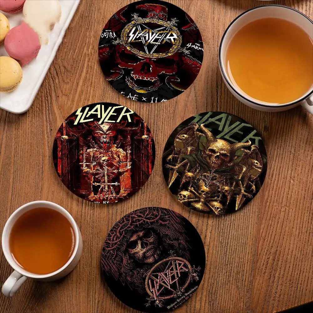 

Набор подставок под чашки Band S-Slayer-R — термостойкие, для чая и кофе, декор для дома и кафе, праздничный подарок