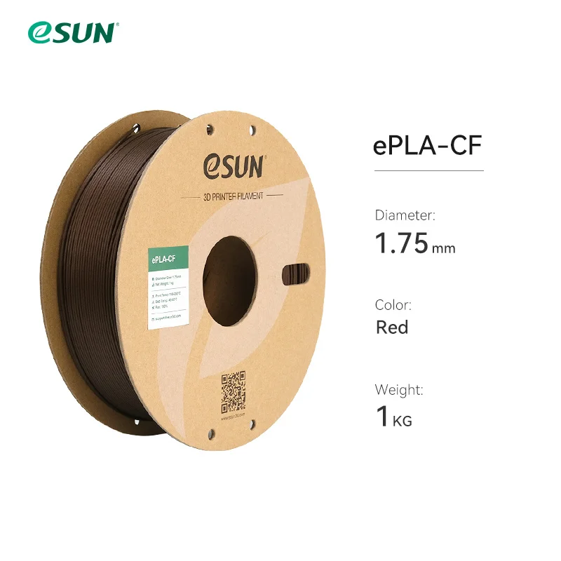 eSUN Koolstofvezel PLA 3D Printer Filament 1.75mm 1KG/Roll Frosted Texture Netjes Opgerold Voor FDM 3D Afdrukken Filamenten Snel Schip