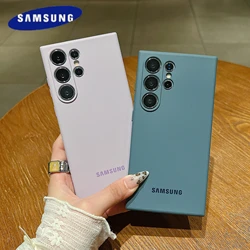 Samsung s25 ultra caso silicone líquido escudo de toque macio para galaxy s24 s23 s22 s21 fe ultra plus fino tpu capa protetora 