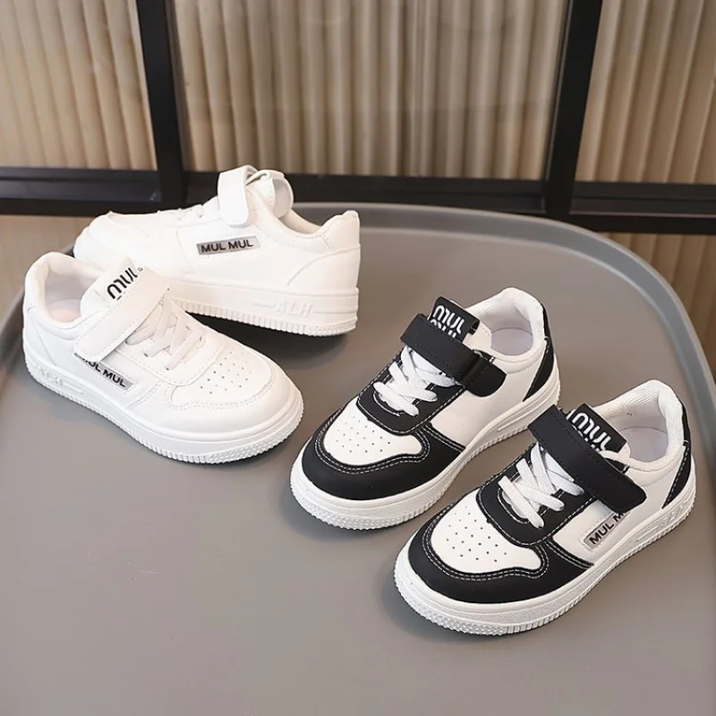 

Children's Sneakers Kids Fashion Design White Non-slip Casual Shoes Boys Girls Hook Breathable Sneakers Toddler Outdoor Shoes