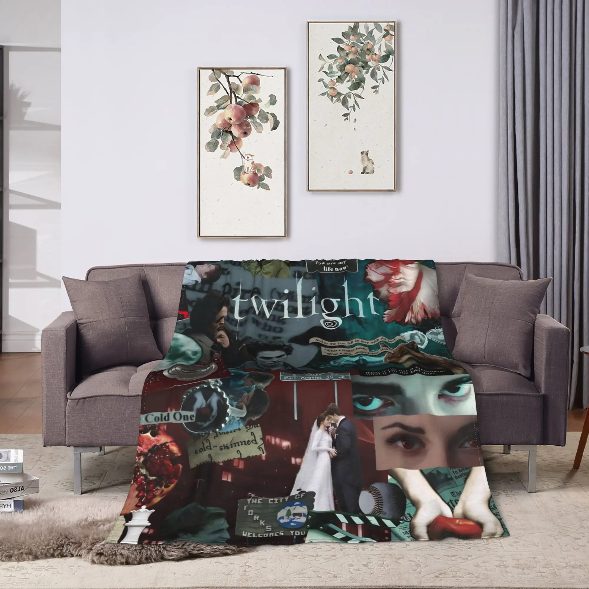 Soft Warm Blankets Decorative The Twilight Edward Bella  Throw Blanket  Flannel Bedspread For Couch Bed Pattern Sofa Bed Cover