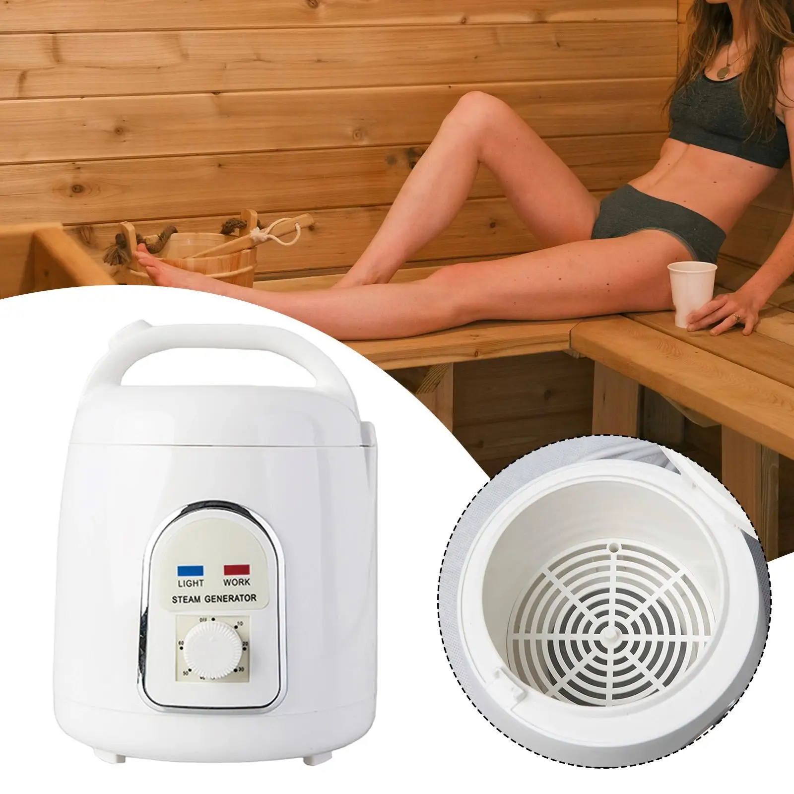 

Portable Sauna Steamer Machine Device Indoor Adults Gift Relaxation Practical Men Women Sauna Steam Generator Timing Function