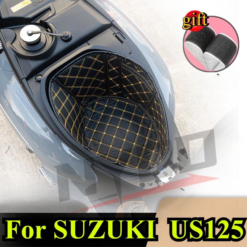 For SUZUKI Address125 UU125 UY125 Motorcycle Accessories Rear Trunk Seat Storage Cargo Liner Protector Bucket Pad Box Mat