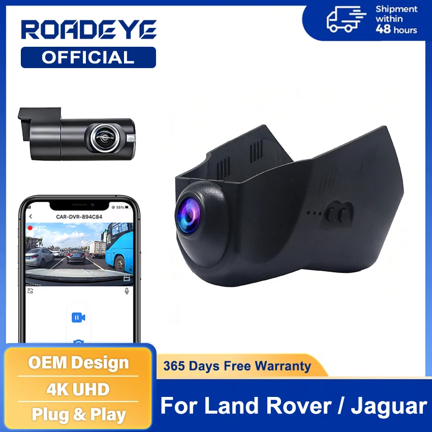 

4K Dash Cam for Land Rover Range Rover,Evoque 2018-2022,Discovery 5 2017-2022,For Jaguar F-Type 2018-2024 Car DVR Camera WiFi