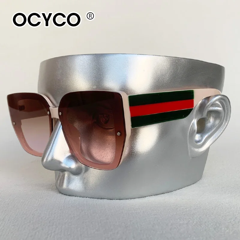Trendy Quadratische Sonnenbrille Männer Frauen Designer Luxus Marke Große Rahmen Sonnenbrille UV400 Mode Vintage Brillen für Reisen – Detail 11
