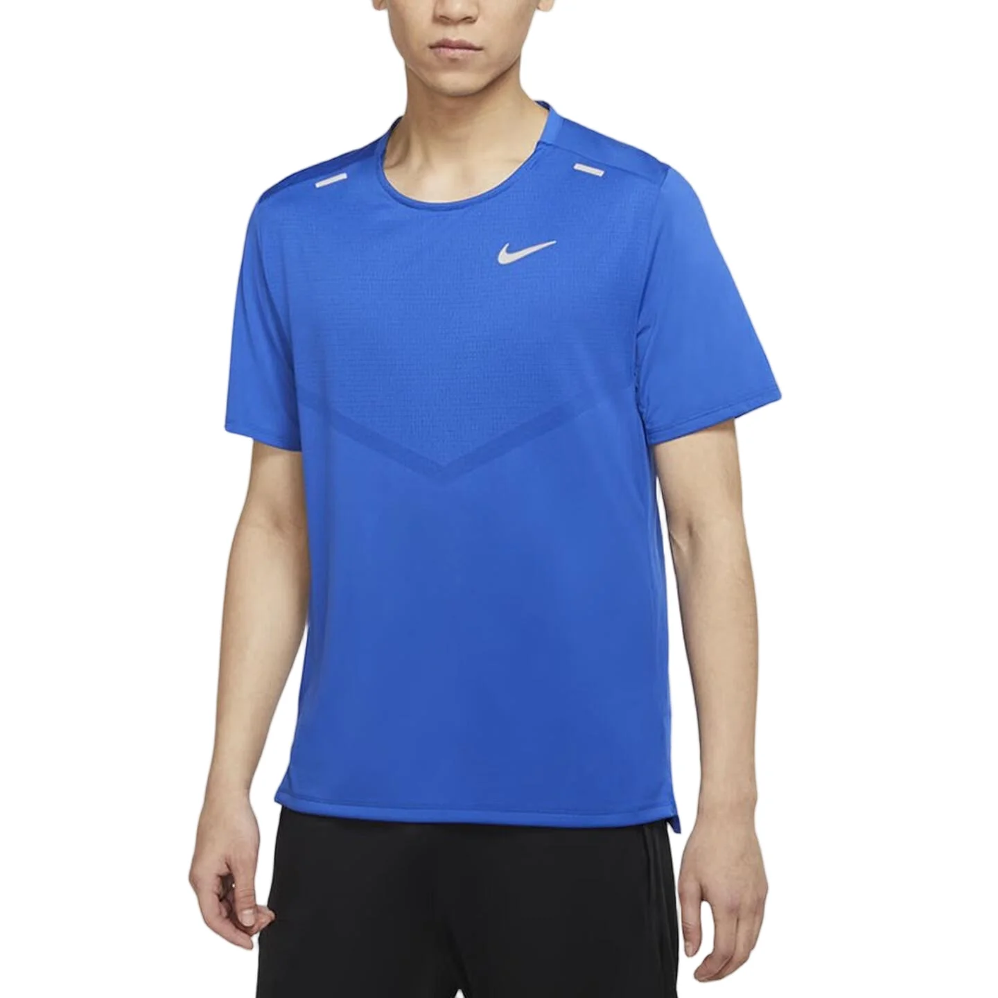 Nike Dri-Fit Rise 365 Men's Short-Sleeve Running Tee – Blue, Breathable, Quick-Dry, Dopamine Collection CZ9185-481