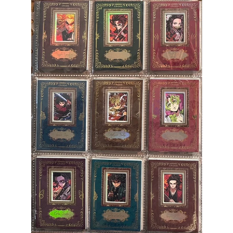 Tarjetas CR Demon Slayer de Anime Kanroji Mitsuri Kochou Shinobu Tokitou Muichirou, tarjetas de colección, regalos de cumpleaños, juguetes para niños