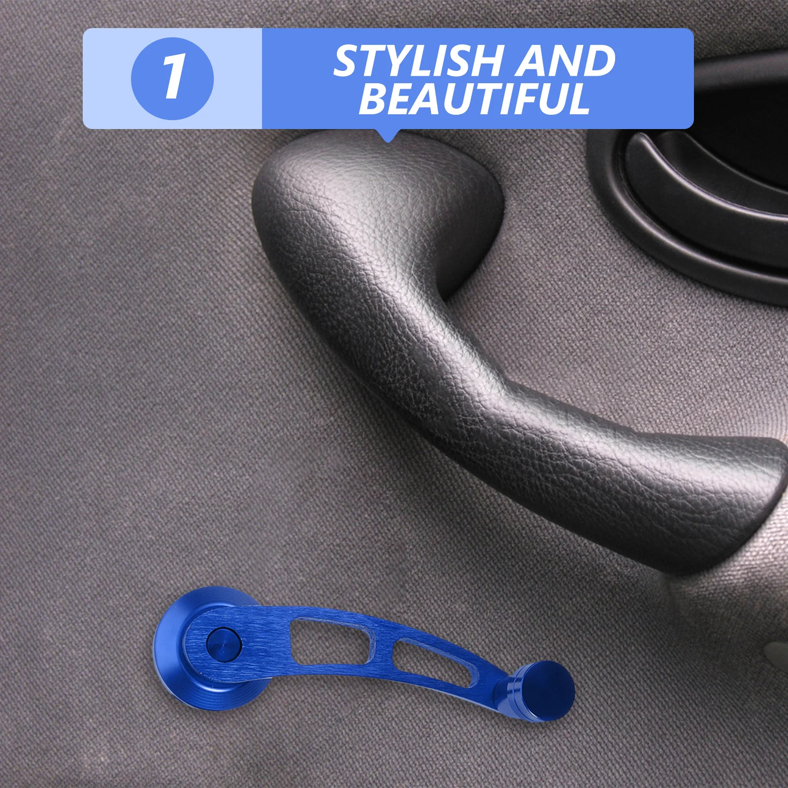 

1 Set Car Window Crank Handle Aluminum Alloy Manual Window Lever Replacement Universal Door Handle Car Interior Parts