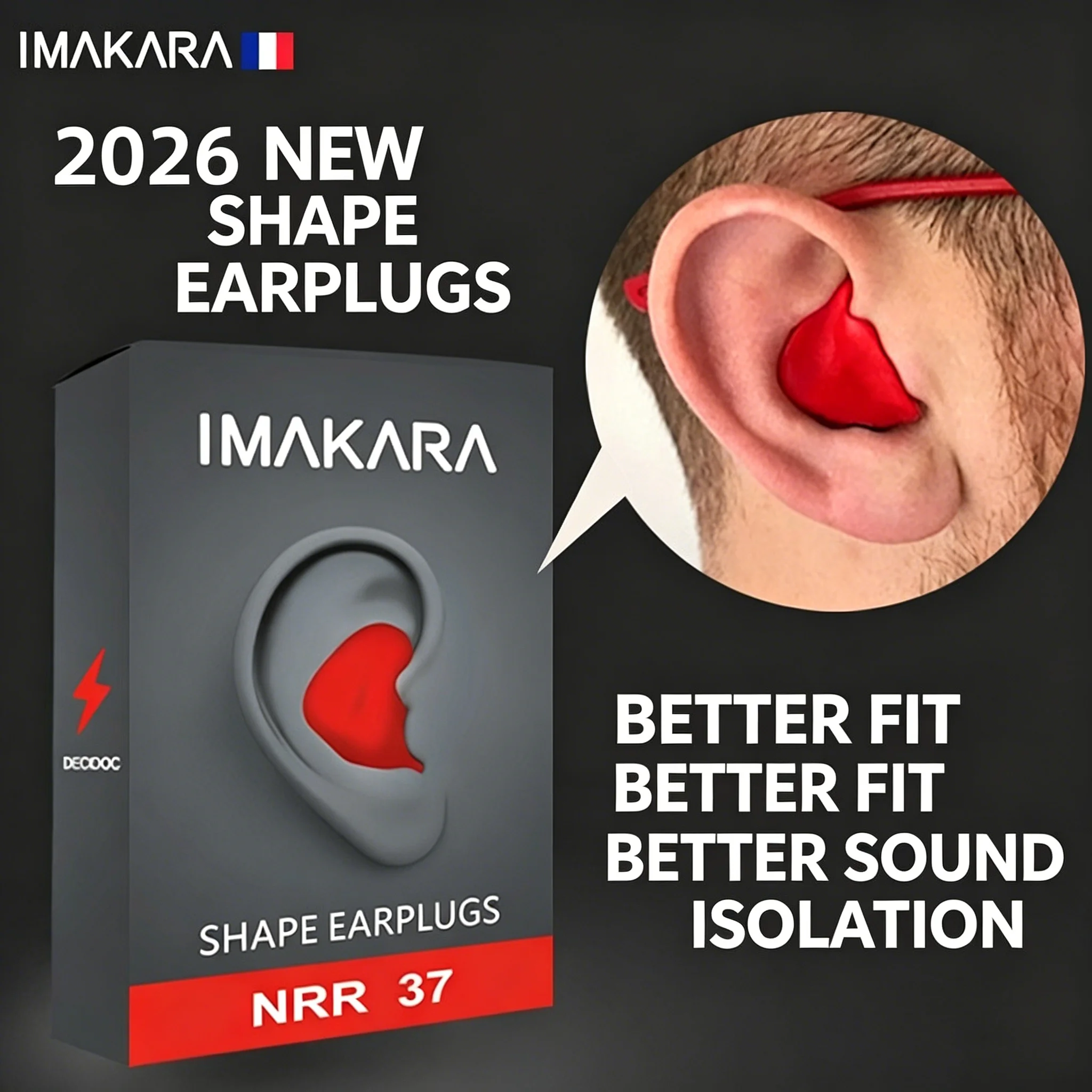 Moldable Ear Plugs NRR37 Noise Cancelling Soft Comfortable Custom Fit for Sleep Study Travel Outdoor Working Shooting Use