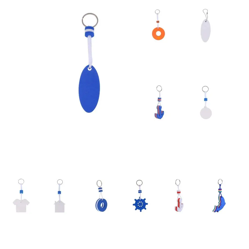 Novelty Floating Boating Keychain Sailing Fishing Key Chain Ring Float