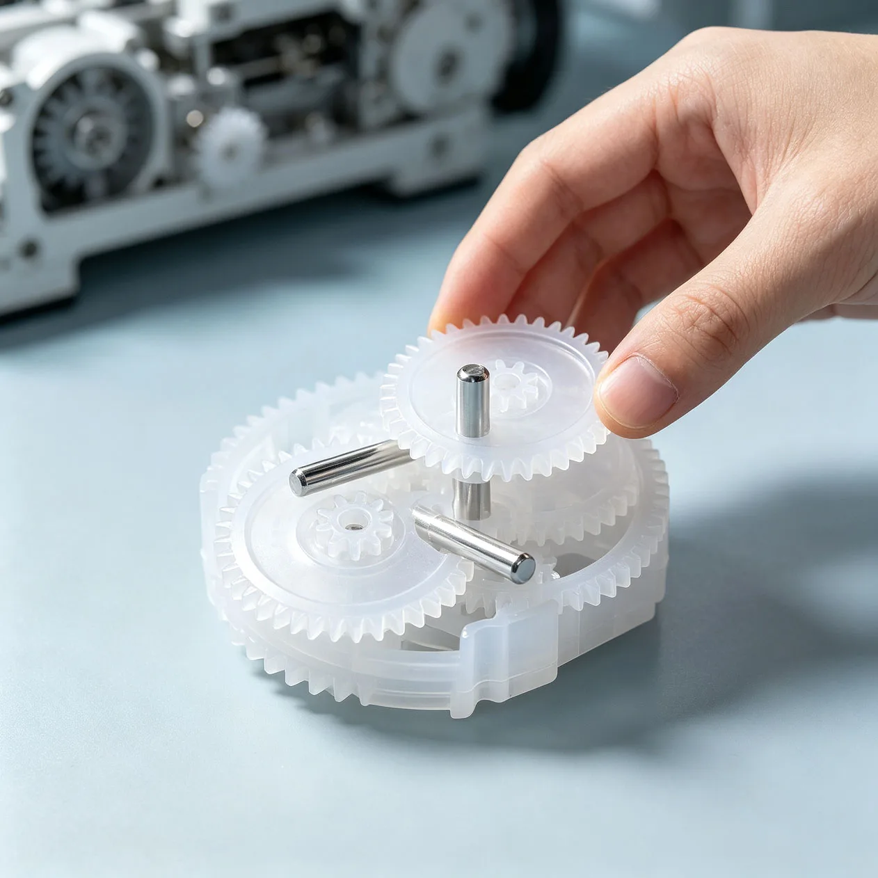 48 Single-Axis Plastic Reduction Gear Kit for DIY Robot Toy Educational Building Set Compatible with Popular Building Blocks