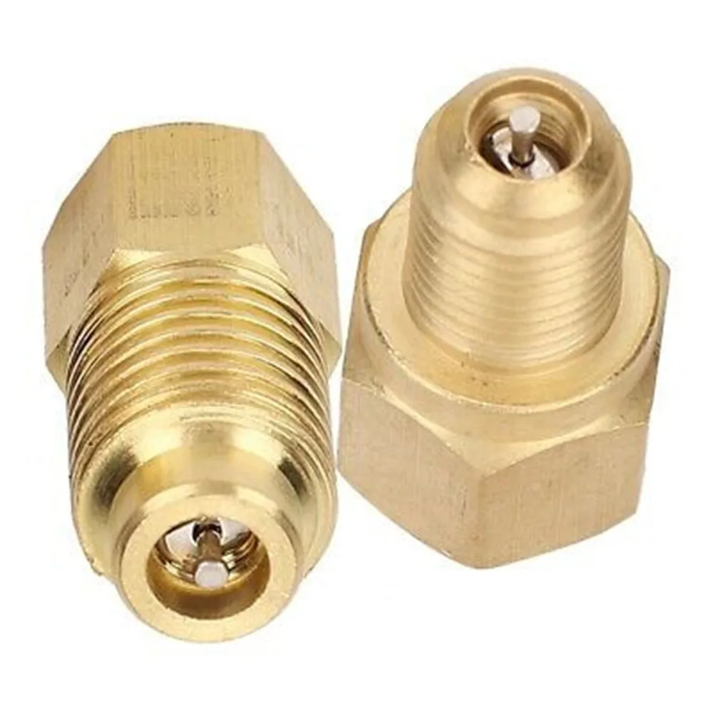 New Practical Quality R1234yf Adapter R134a 1/2” ACME LH 1/4” SAE Charging R12 Removable Repairing Solid Brass