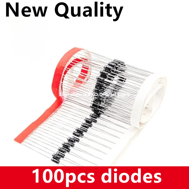 100PCS/New 1N4007 4007 1A 1000V DO-41 High quality Rectifier Diode IN4007 1n4007