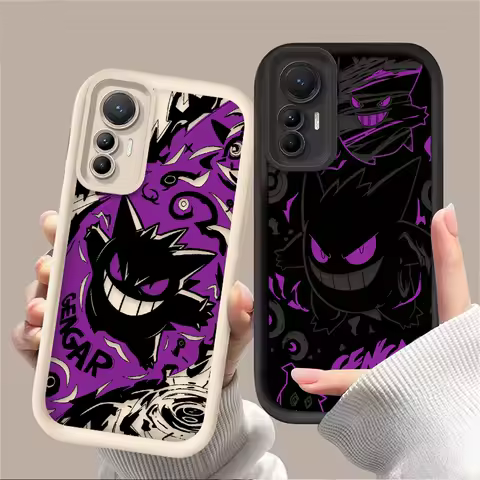 P-Pokemon Dark Gengar Case For Xiaomi Poco X7 X6 X5 X3 NFC F7 F6 F5 F3 M7 M6 Pro 4G 5G Mi 12 11 Lite NE 5G 13T 12T 11T 14T Pro