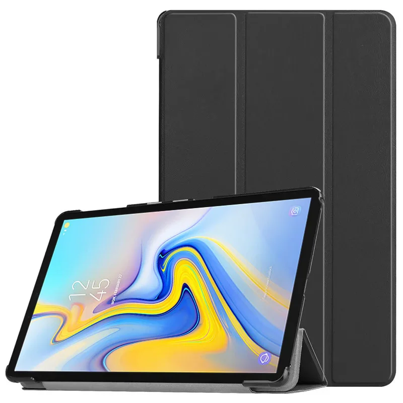 For Samsung Galaxy Tab A 10.5 2018 Case SM-T590 SM-T595 Trifold Magnetic PU Leather Hard Stand Cover For Galaxy Tab A 10.5 Case