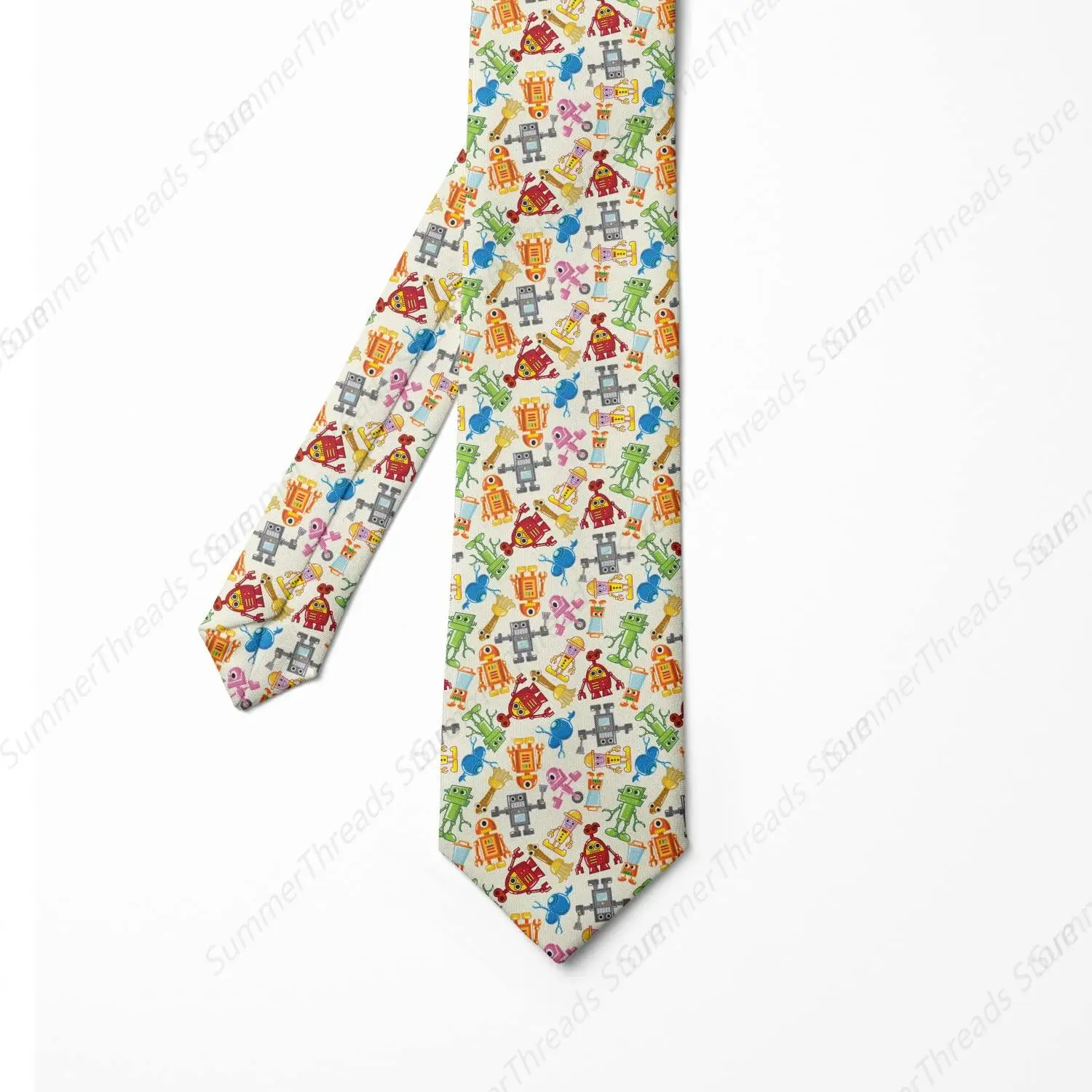 Necktie, Boys Cartoon Robot Science, 3.7