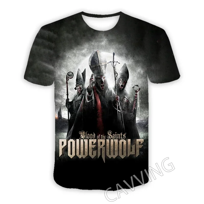 Powerwolf 3D Printed Casual T-shirts Hip Hop Tee Shirts Harajuku Styles Tops Fashion Clothing for Women/men T01