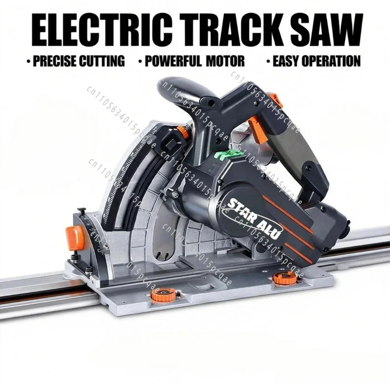 Adjustable Depth Circular Rail Saw for Woodworking Tool Electric Track Saw with Guide Rail System Precision Wood Cutting Machine