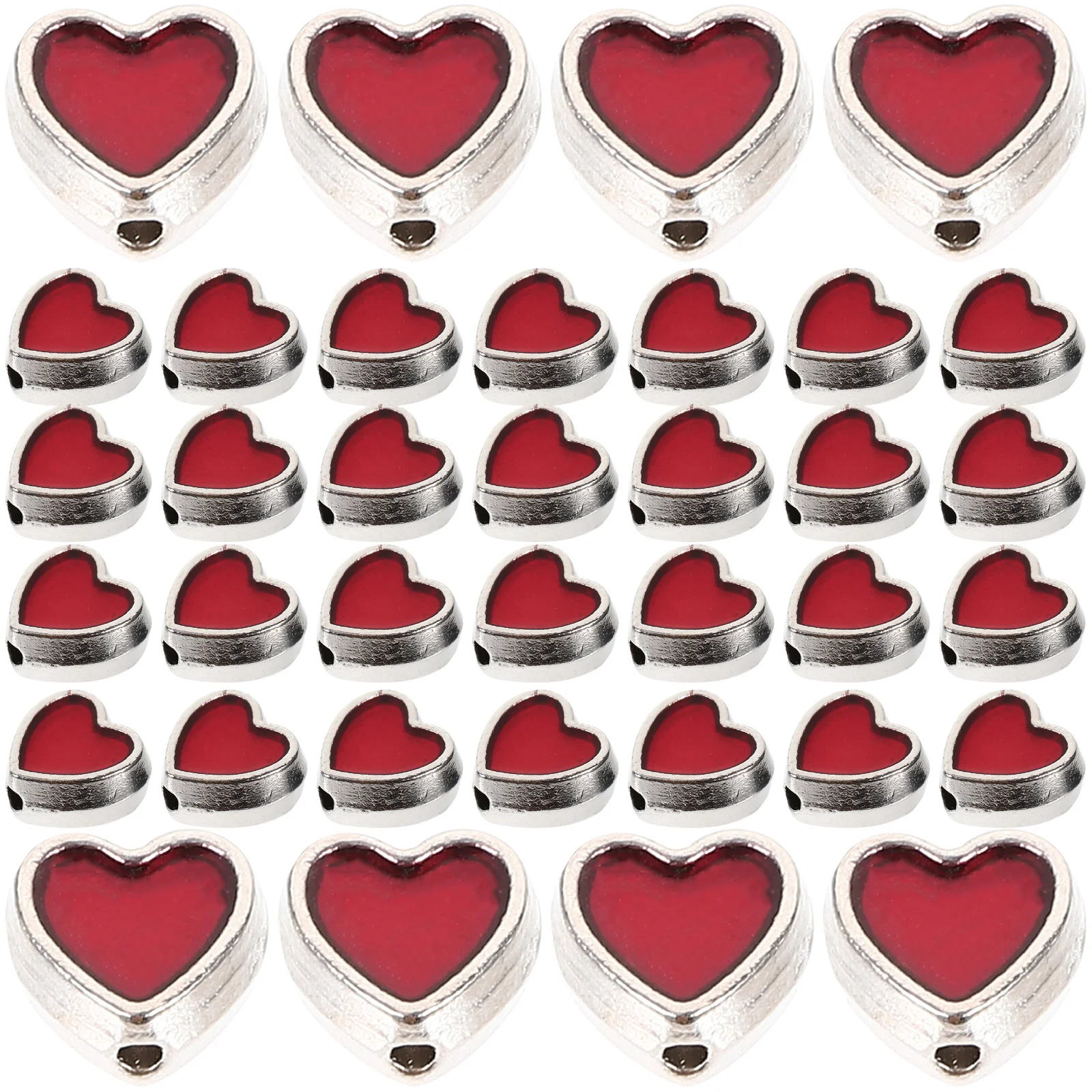 

100 шт., бусины-разделители в форме сердца, сплав, сделай сам, свободные бусины, наборы для изготовления ювелирных изделий для браслетов, ожерелий, серег, аксессуары для рукоделия