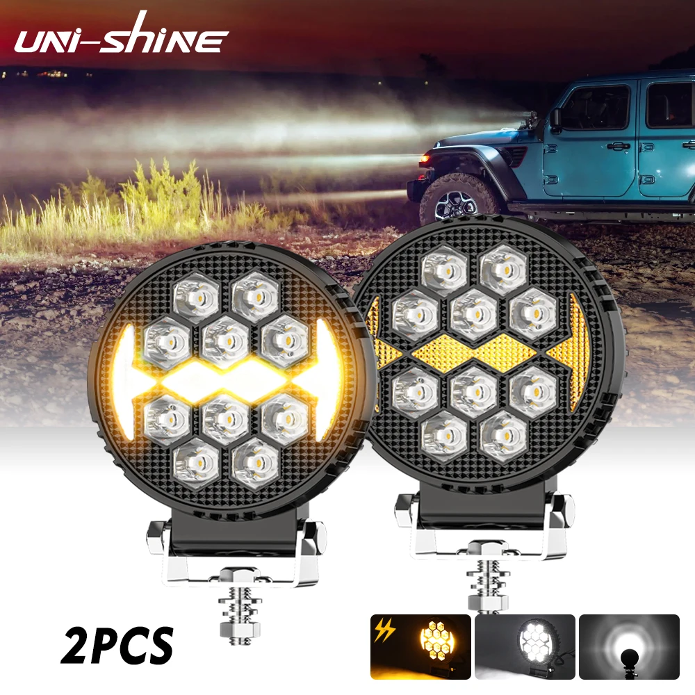 yZ[zUNISHINE 4C`ی^LEDƓ 6000K |bh X|bgr[ LLEDX|bgCg It[h tHOv gbN ^] {[g SUV ATV UTV 12V 24V