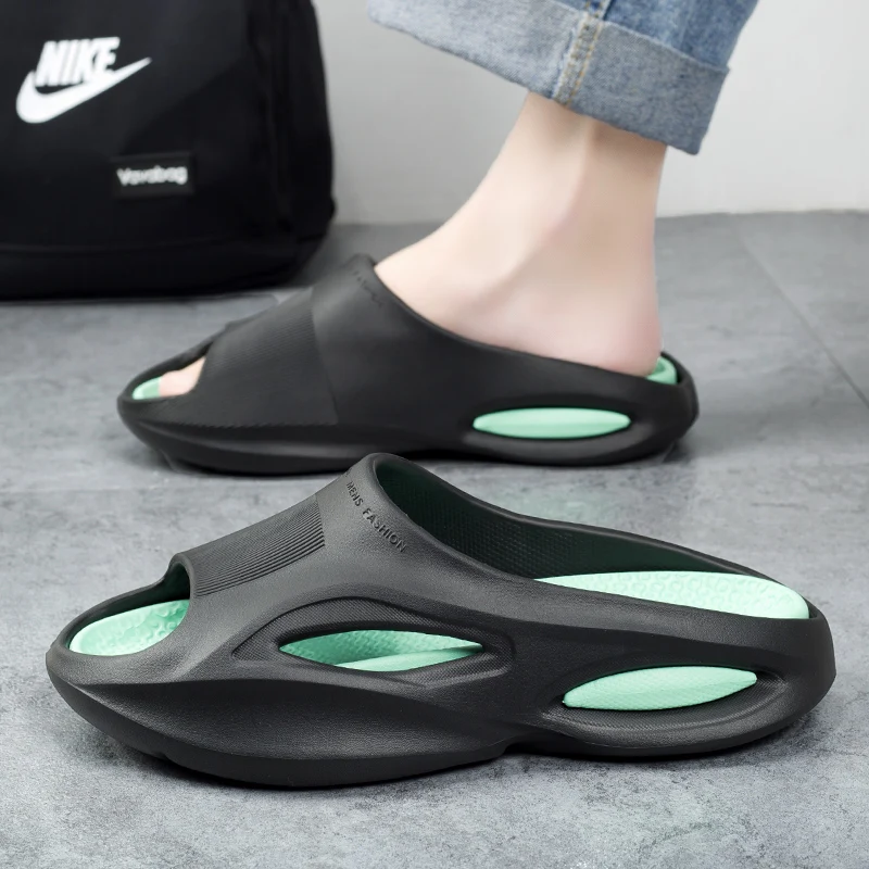 Thick Platform Bathroom Home Slippers Men Fashion Soft Sole EVA Indoor Slides Woman Sandals Summer Non-slip Flip Flops Sandalia