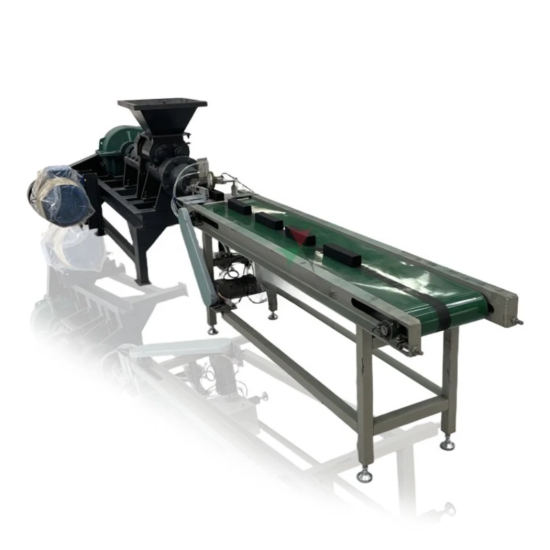 Small rice husk bagasse coconut straw hay biomass wood chips charcoal screw extruder briquette compressor
