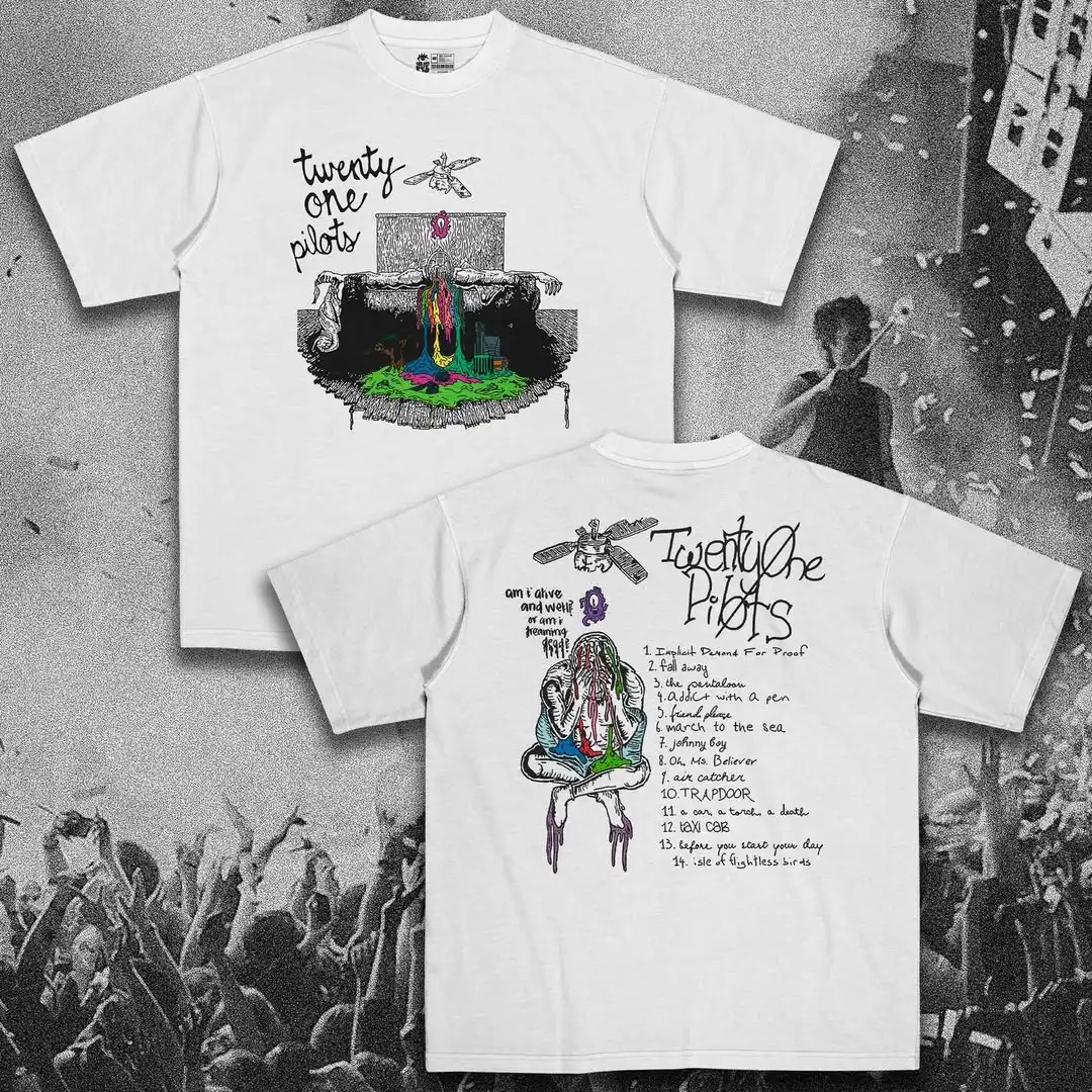 Twenty One Pilots Band Graphics Print Men's T-shirt Short Sleeve Oversized Y2k Top Hip Hop Punk Street Unisex Tee Men's Clothing