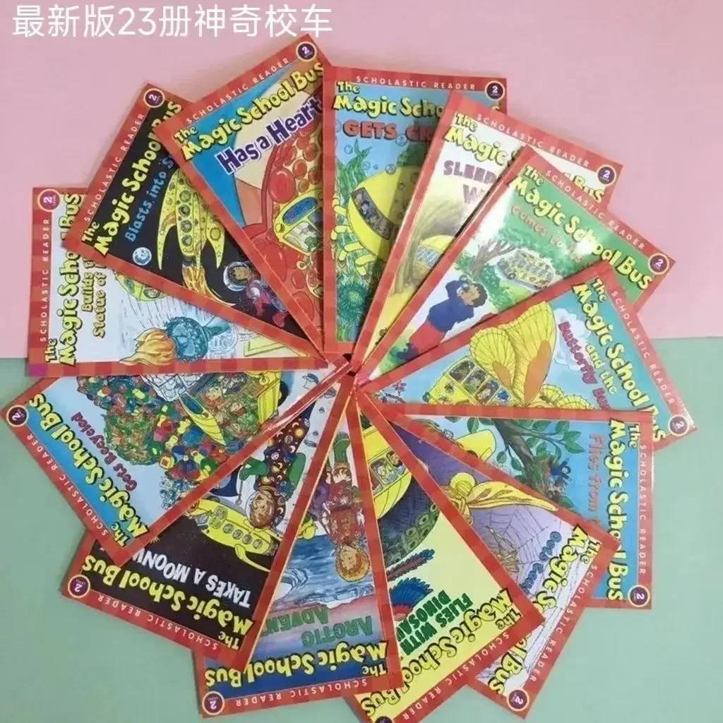 23 كتاب حافلة مدرسية سحرية قارئ العلوم للأطفال تلوين قراءة كتب القصص للأطفال مجموعة كتب ألعاب تعليمية New HotBo #1