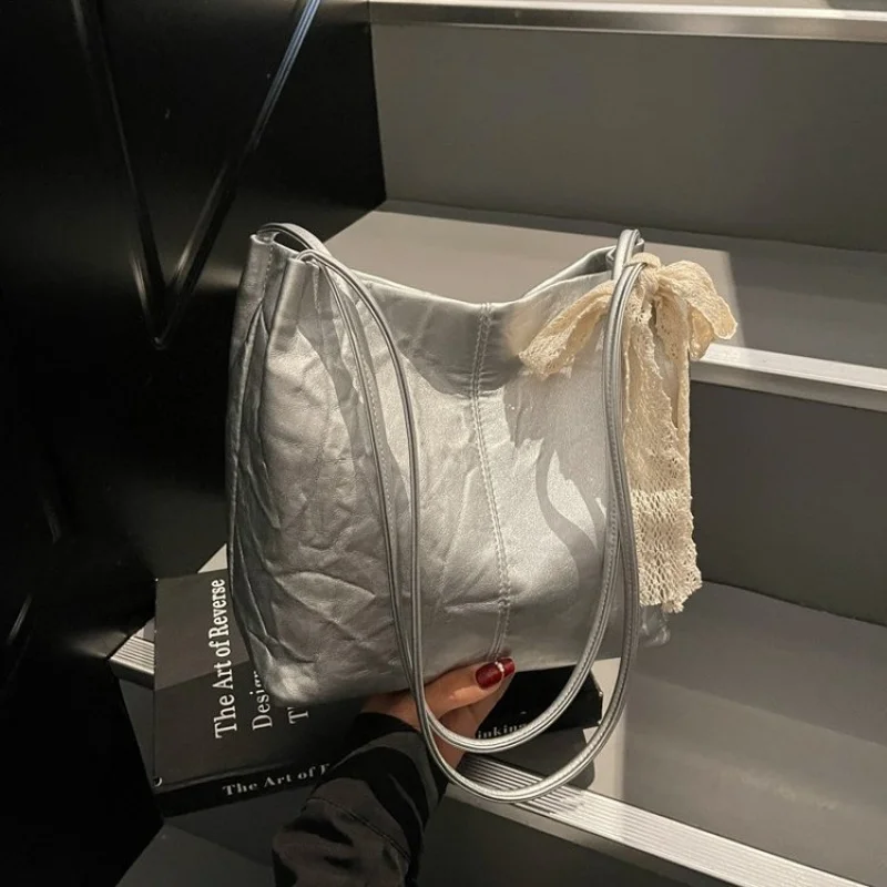 

Женская сумка через плечо в стиле ретро, просторная сумка на плечо, винтажный шикарный стиль, прочная офисная сумка для поездок на работу