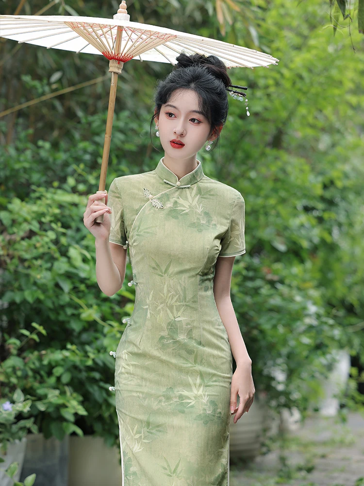 

Элегантный бамбуковый халат для женщин, удлиненная версия, улучшенный дизайн, для повседневной носки, высококачественный, летний, в стиле флагманской коллекции.