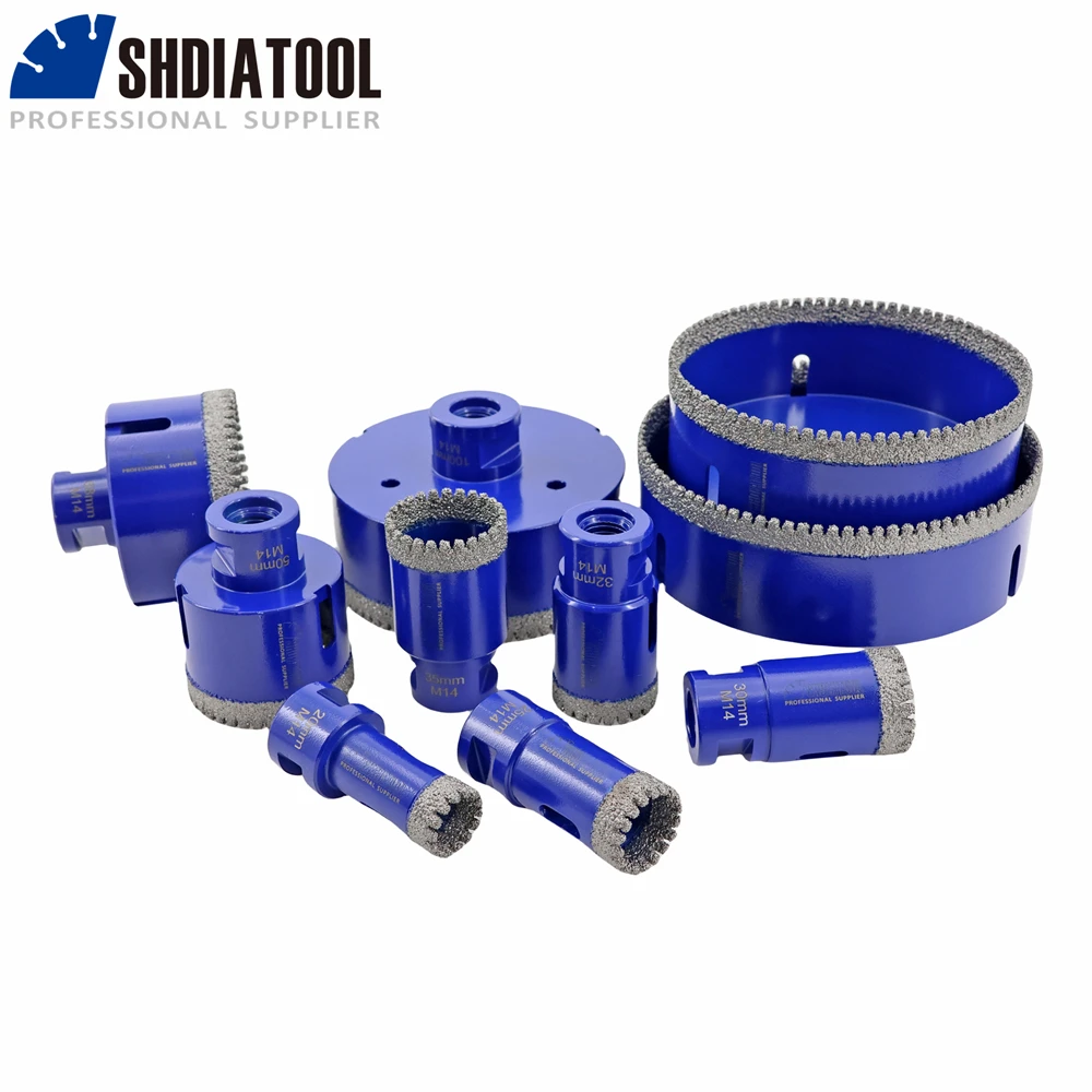 

SHDIATOOL 1Pc Diamond Drill Core Bit Dia 20-125mm M14 Thread Drilling Crown Core Bits For Ceramic Tile Granite Marble Hole Saw