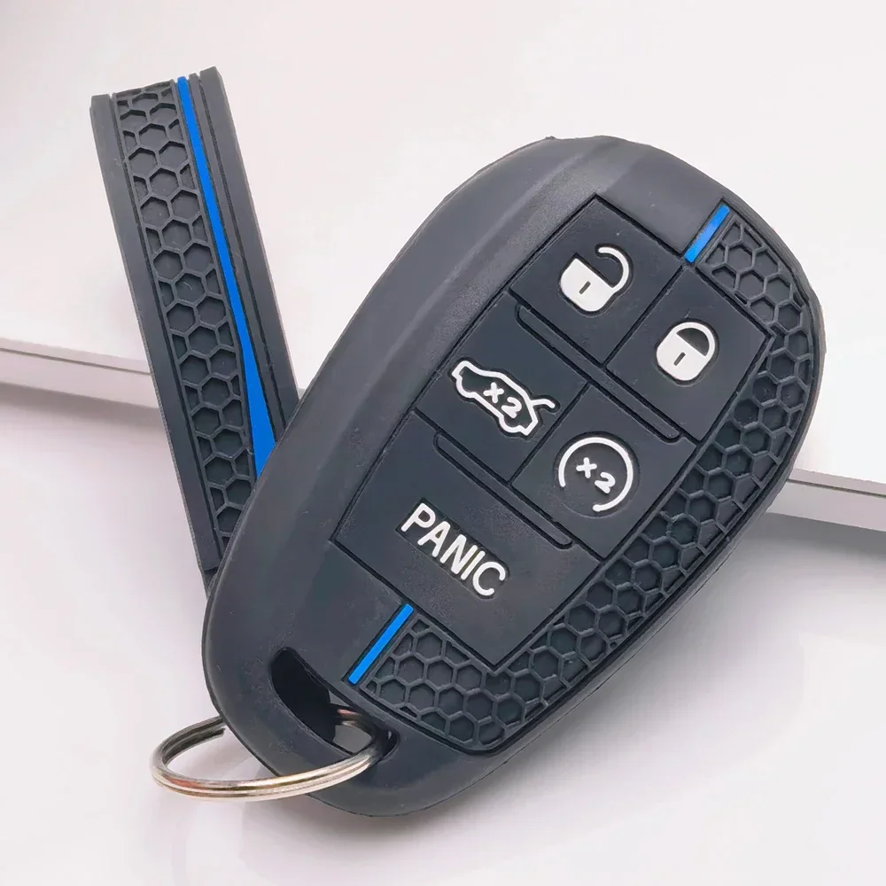 For Alfa Romeo Giulia Stelvio Silicone Car Key Case with Short Key Ring Wrist Loop Anti Scratch Easy Installation Non Slip Grip