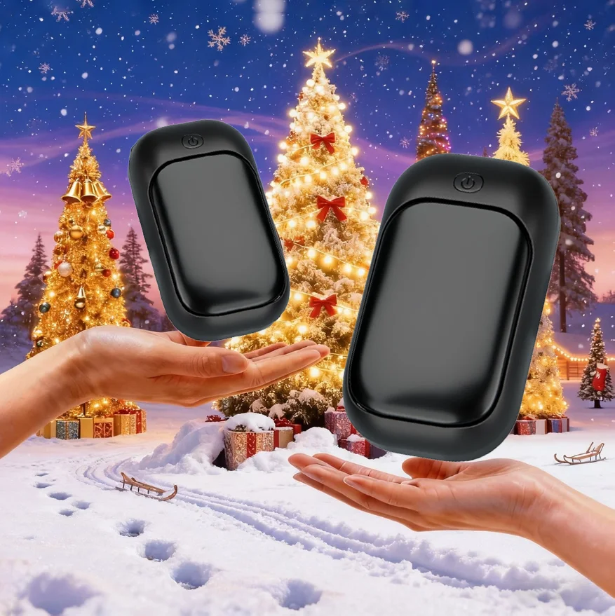 Magnetic rechargeable hand warmer 2-piece set, portable handheld heater, men's technology gift, essential for winter image 3