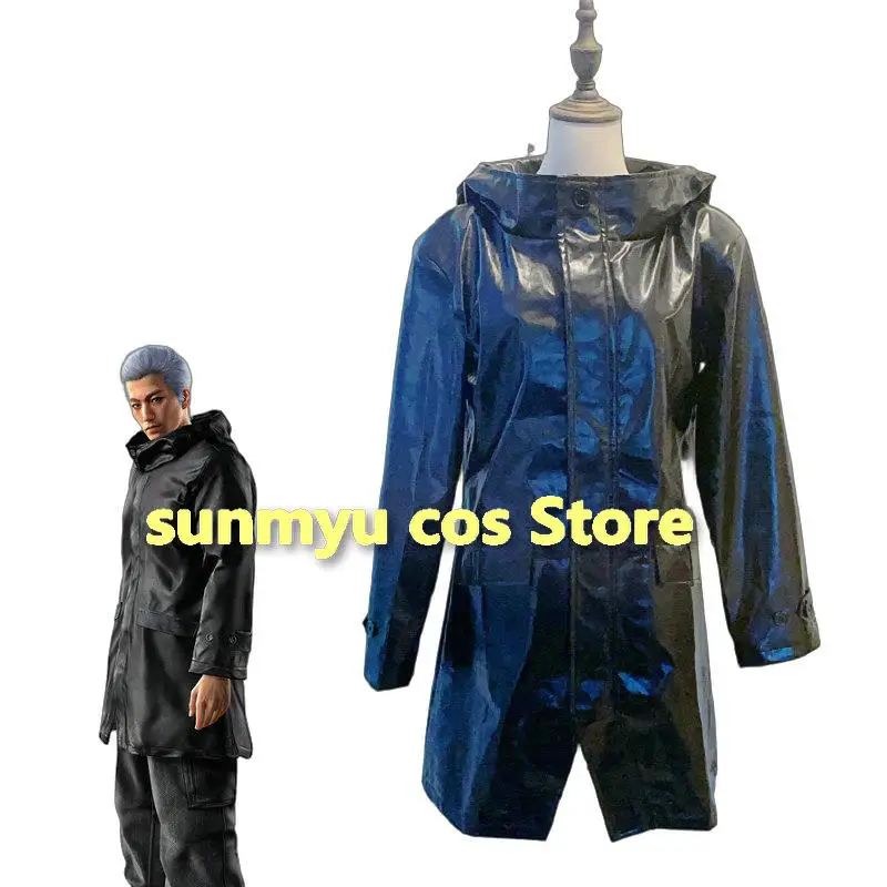 

Yakuza Han Joon-gi Ryu Ga Gotoku Cosplay Costume Custom Size Black Leather Coat