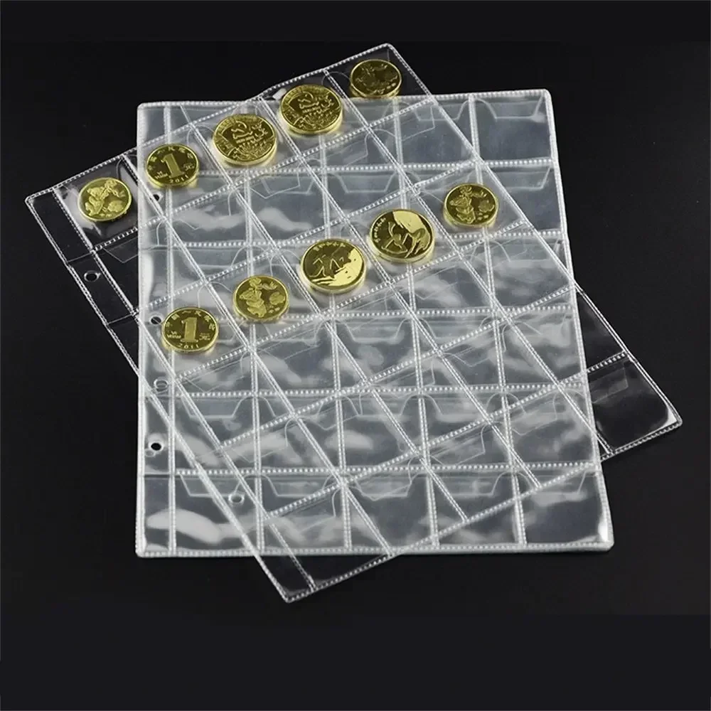 42/30/20/12/3 Pockets Album Pockets Classic Coin Holders Folder Pages Sheets for Storage Collection Clear Organizer Coin Holder