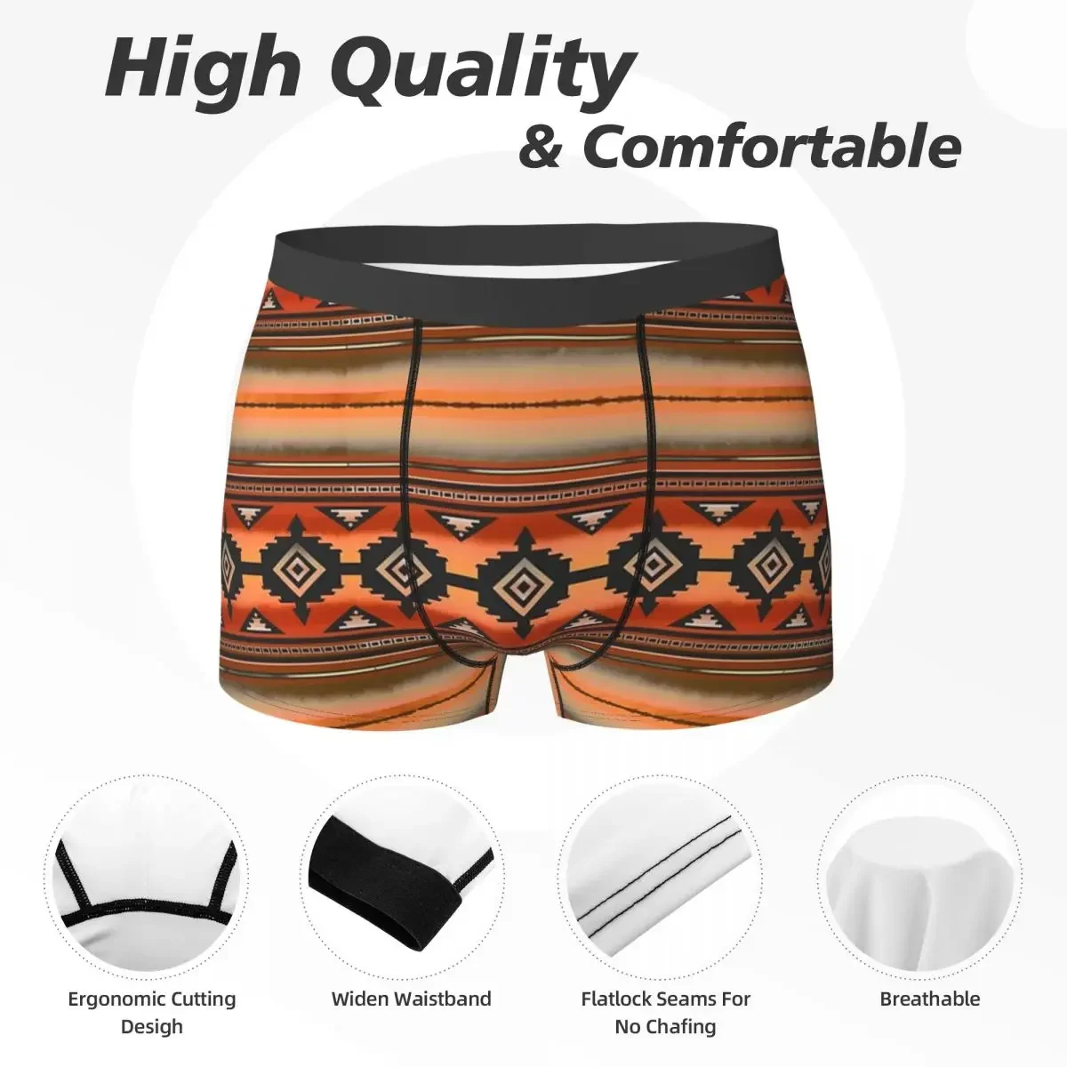 Boxer Underpants Shorts Canyon Navajo Rust Panties Men's Ventilate Underwear for Homme Man Boyfriend Gifts