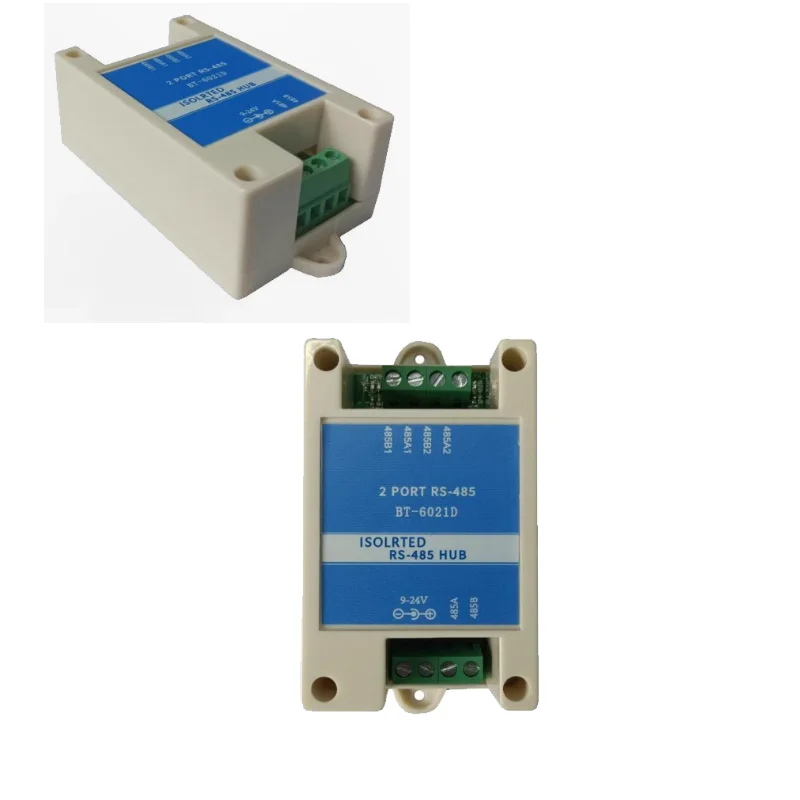 2-way 485 hub, RS485 distributor, optoelectronic isolation hub, 485HUB distributor, repeater 1 to 2, 1 master, multiple slaves