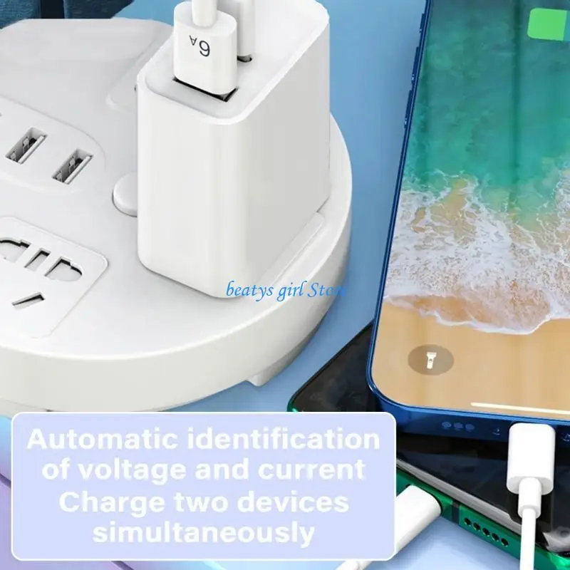 

C7AB US 2 Pin to USB Plug Travel Adapter US Wall Adapter with 2 USB Port American Travel Charging Adapter