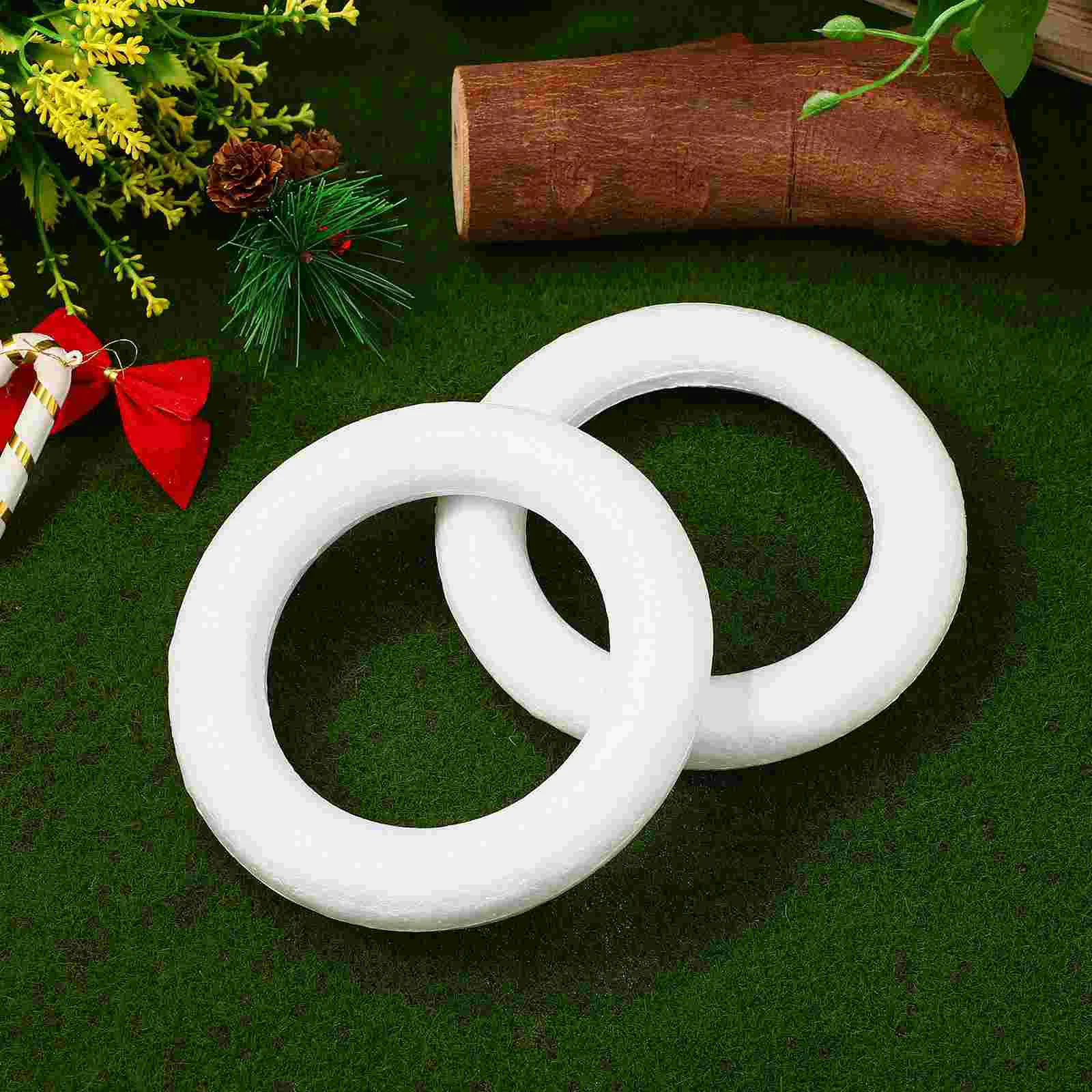 DIY Ring Foam Christmas Wreath Decorações, círculos redondos, mesas De Casamento