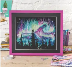 Borduurpakketten voor noorderlichten, kruissteek kits, doe-het-zelf huisdecoratie, 37-31