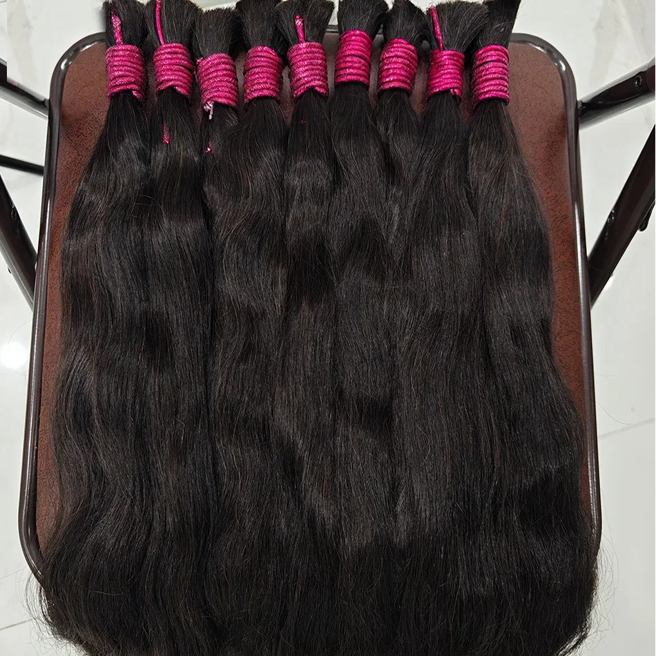 100%人毛ブレードヘアエクステンションバルク人毛ノーウェフト10A未処理人毛ウィービングナチュラルブレードヘア