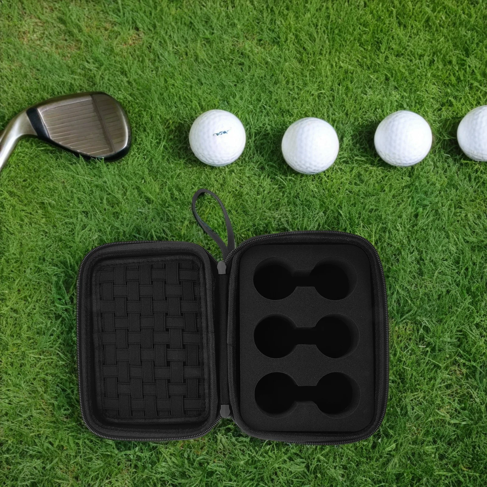 Eva Golf Ball Storage Case Portable Protective Organizer Bag for Golfers Heat Pressed Design Practice Course Essentials