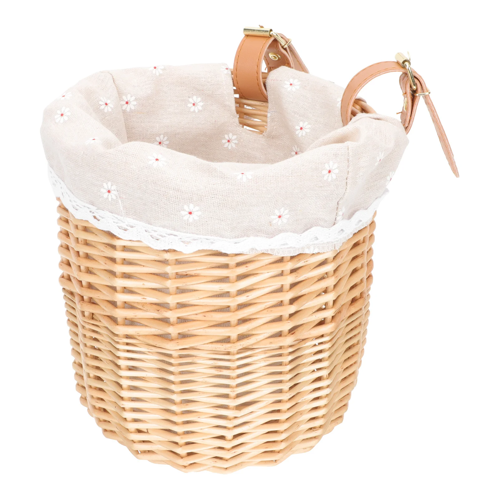 

Scooter Rattan Bike Basket Premium Material Exquisite Braiding Durable Wear-Resistant Lightweight Front Basket Outdoor