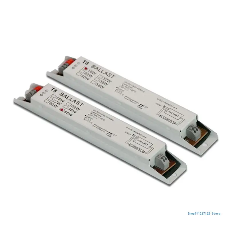 Commonly Used T8 1x 18W/1x 58W Electronic Ballast Equipment for Fluorescent Lamp Light Weight Ballast